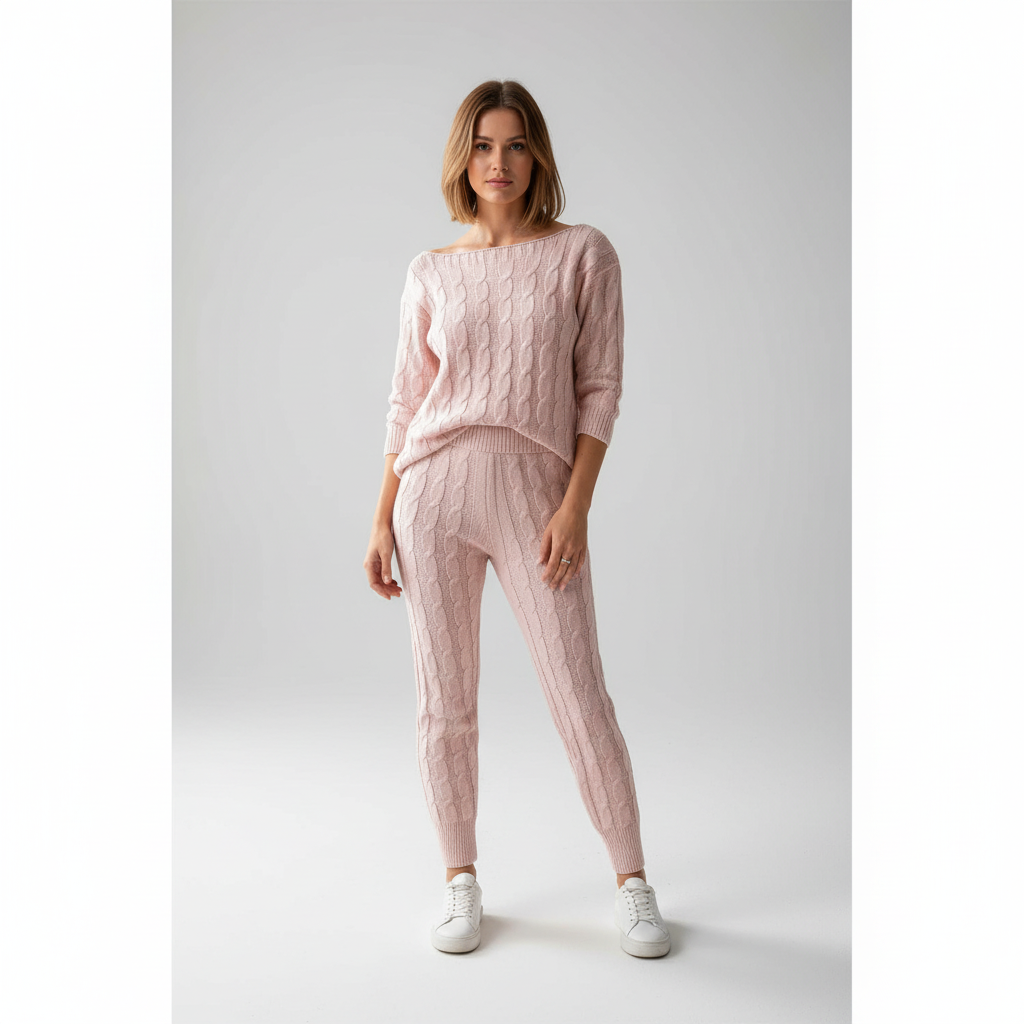 Lydia | Cable Knit Loungewear Co-ord