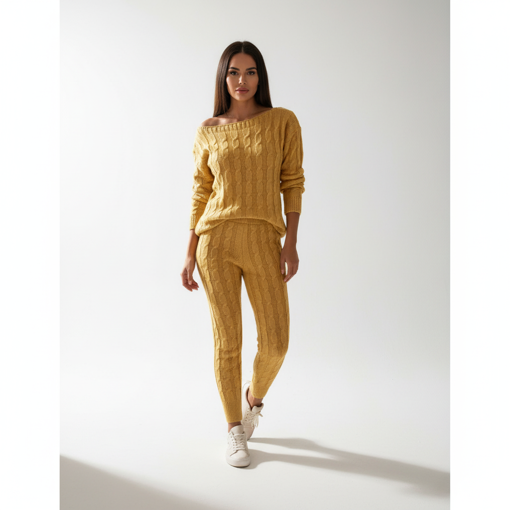 Lydia | Cable Knit Loungewear Co-ord
