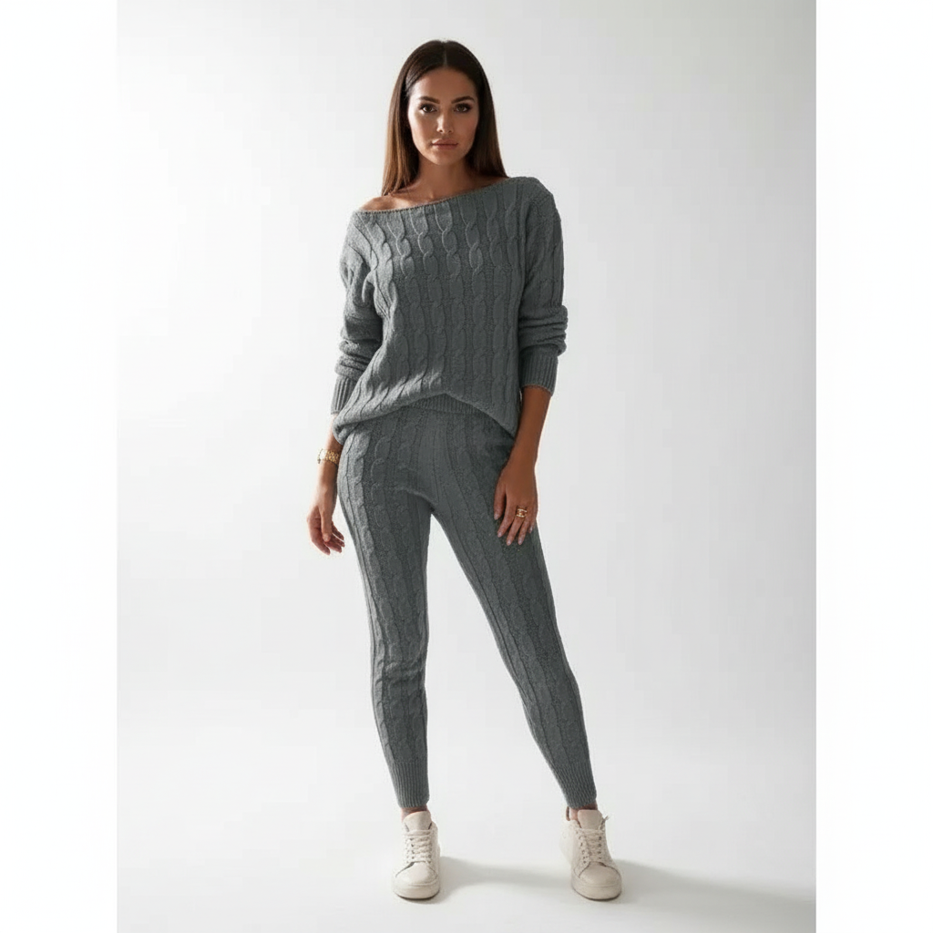 Lydia | Cable Knit Loungewear Co-ord