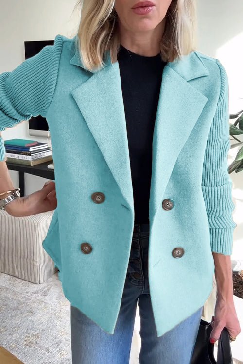 Evelyn | Knit-Sleeve Tailored Blazer