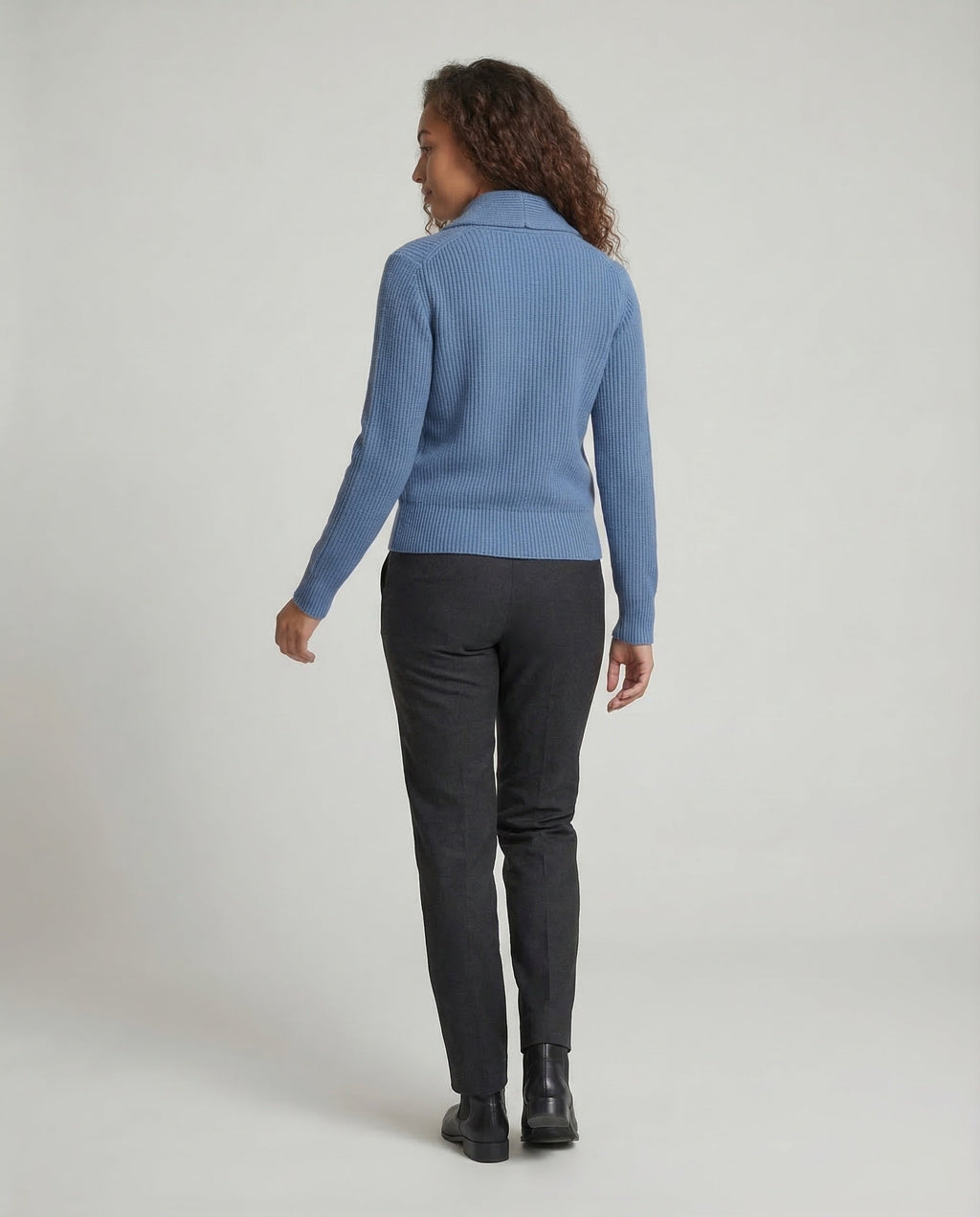 Isabel | Ribbed Shawl Collar Cardigan