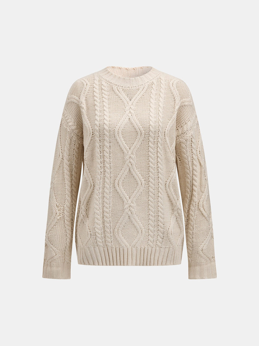 Cable knit wool jumper