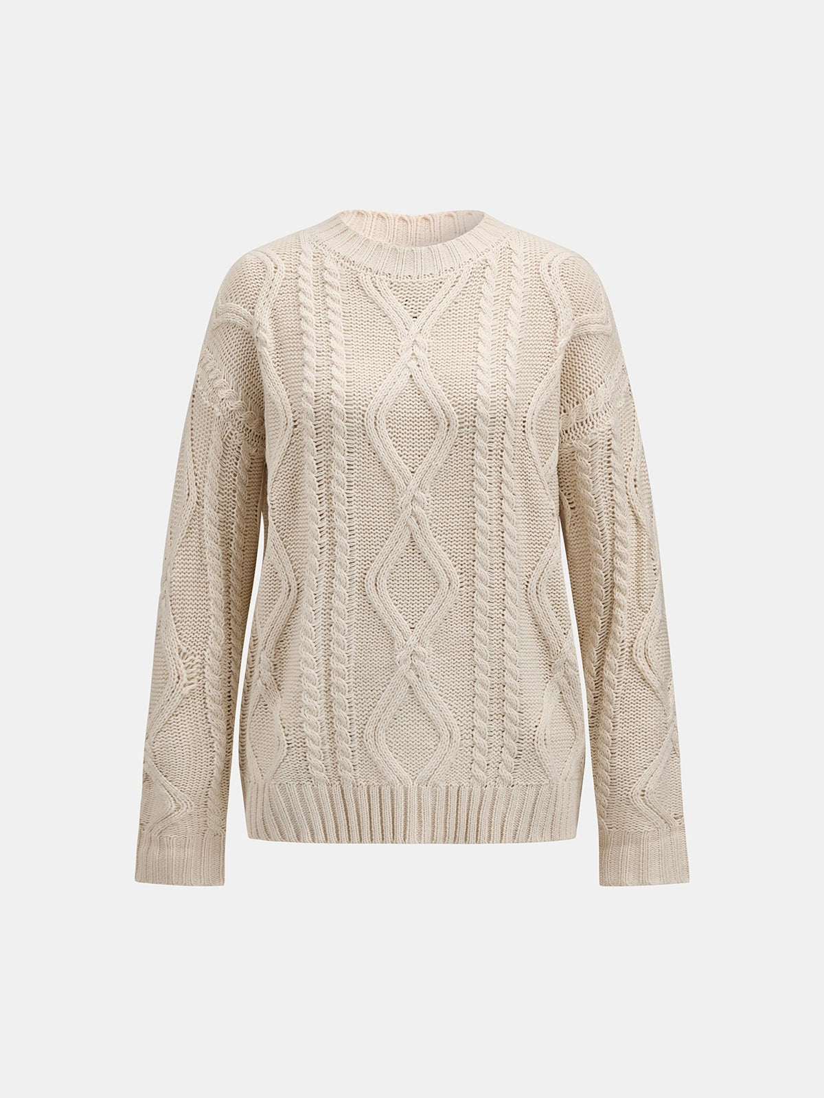 Cable knit wool jumper