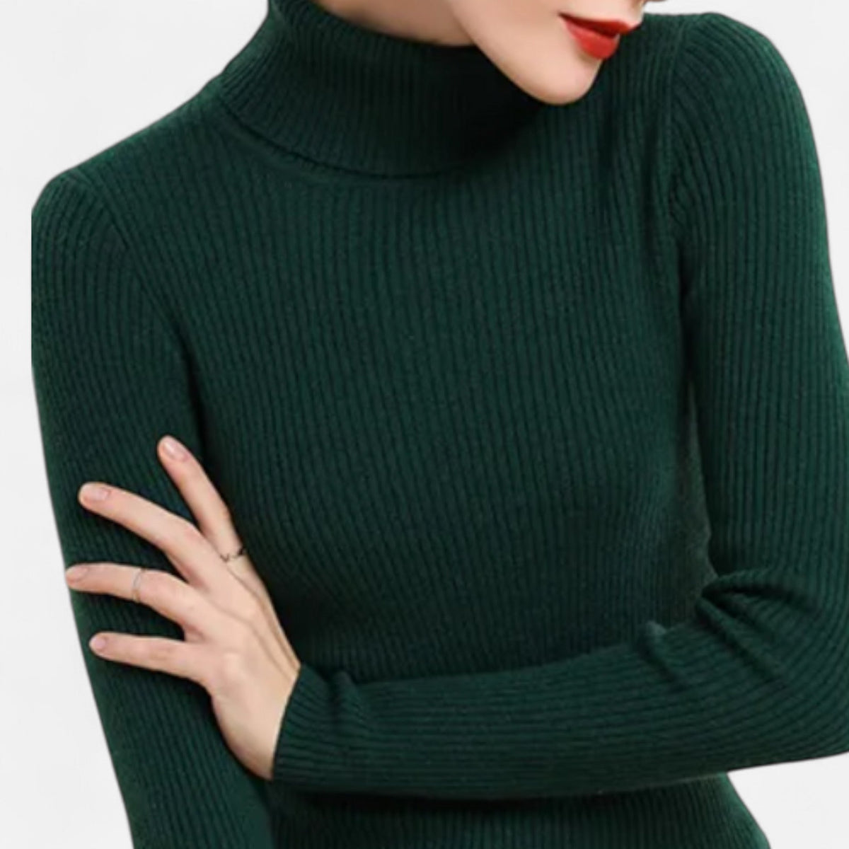Ava | Slim Ribbed Roll Neck Jumper