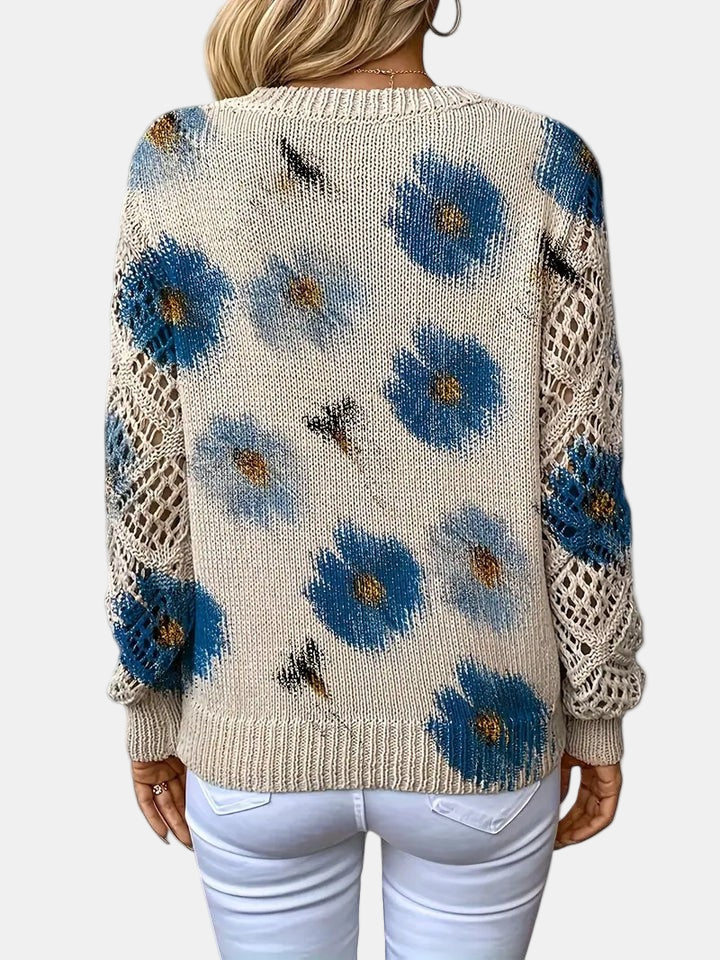 Sidonie | Floral V-Neck Jumper