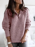 Norah | Marled Quarter Zip Jumper