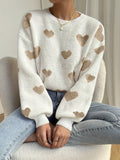Veronica | Wool Mix Heart Knit Jumper