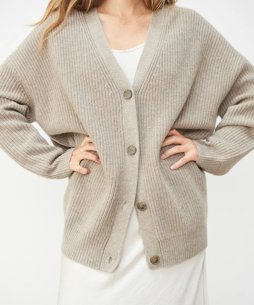 Greta | Chunky Knit Button Cardigan