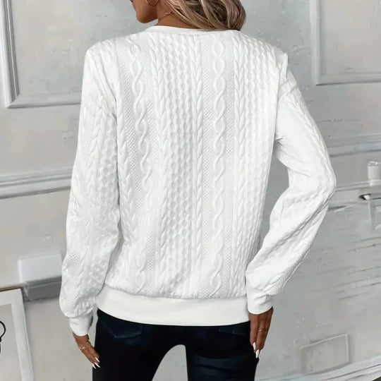 Tabitha | Cable Knit Zip Neck Jumper