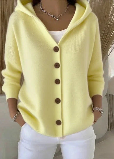 Isadora | Hooded Button Knit Cardigan