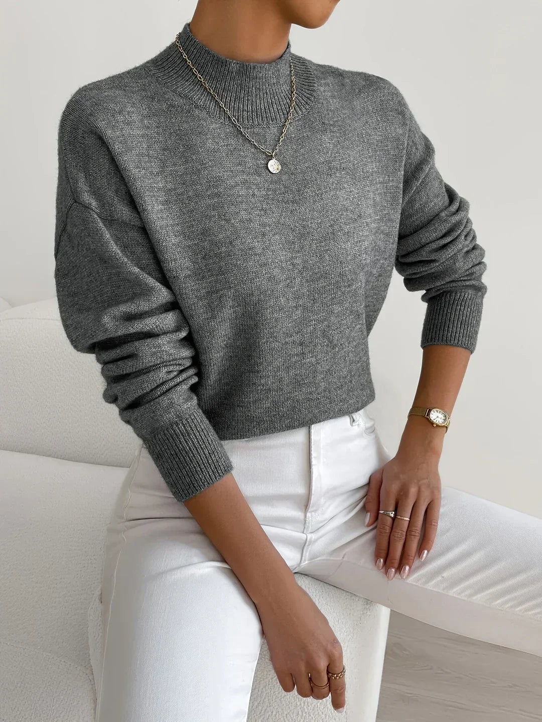 Clarissa | Soft Mock Neck Jumper
