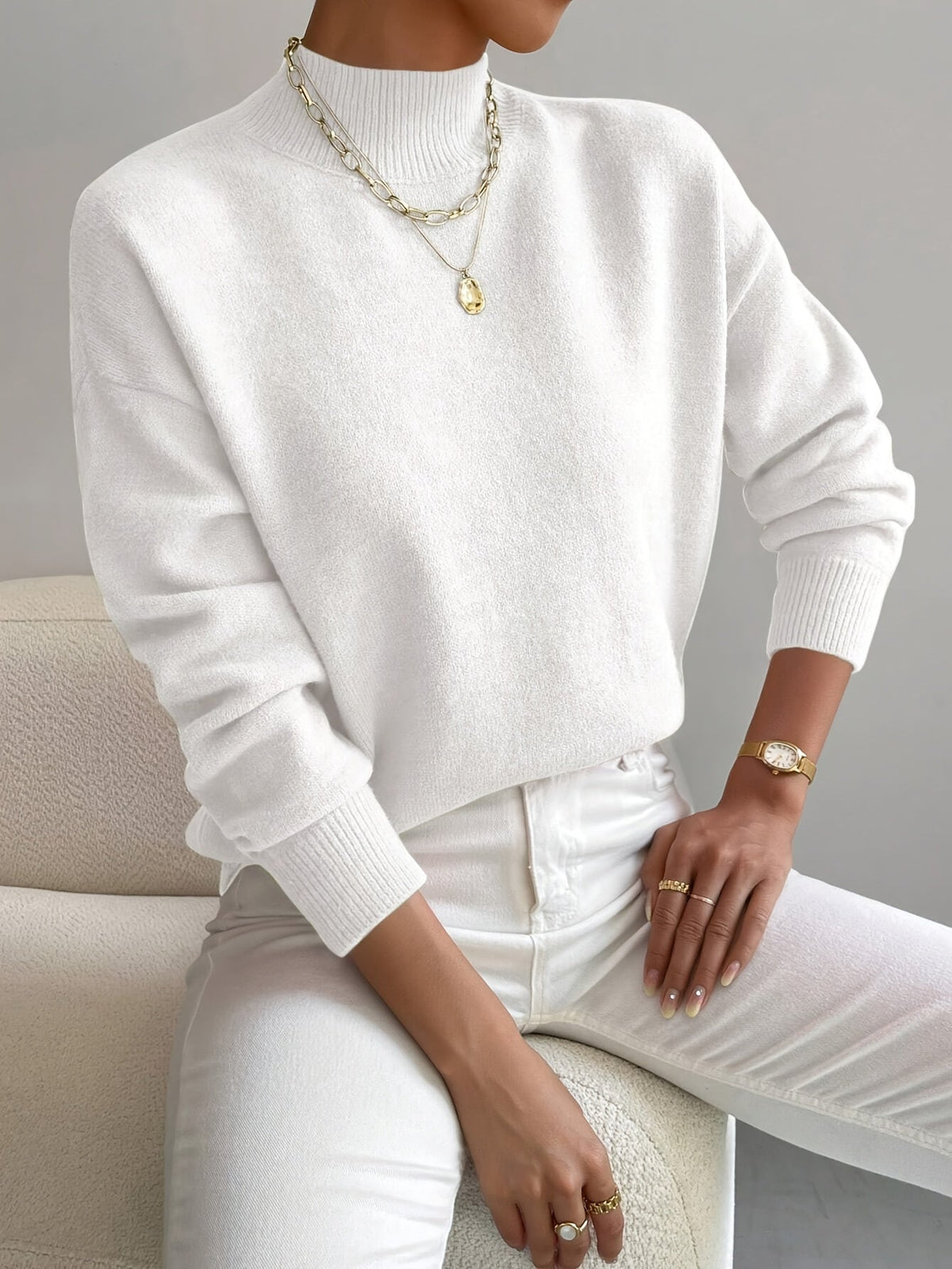 Clarissa | Soft Mock Neck Jumper
