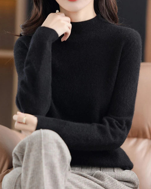 Merino mock neck jumper