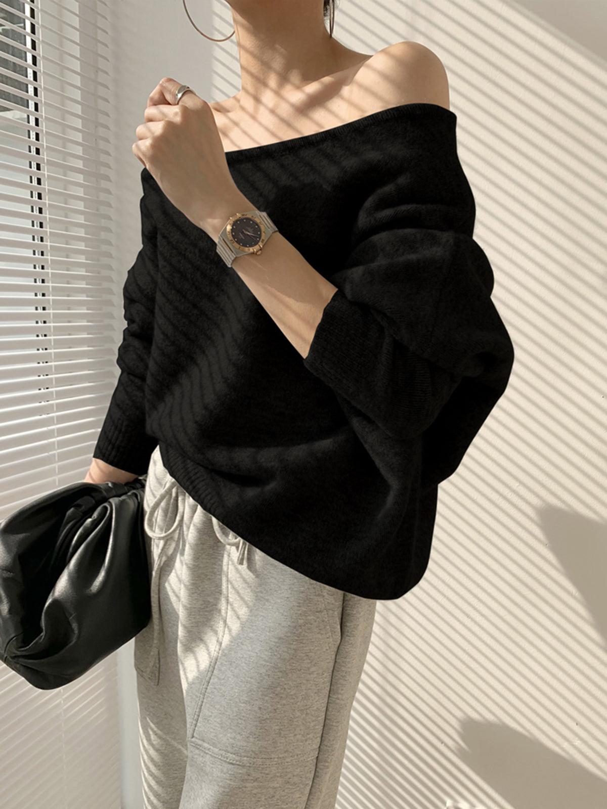 Sally | Wool Off-Shoulder Jumper