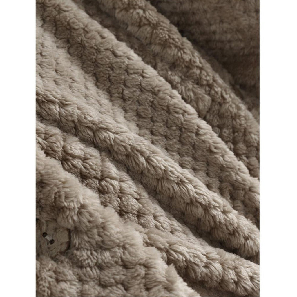 Plush fleece hooded coat
