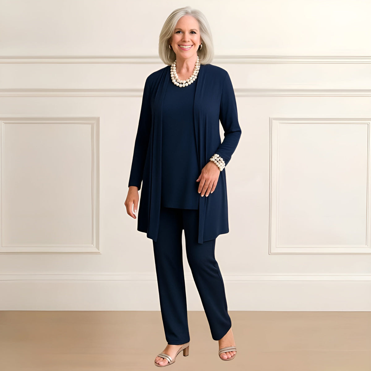 Georgia | Cardigan, Top and Trouser Set