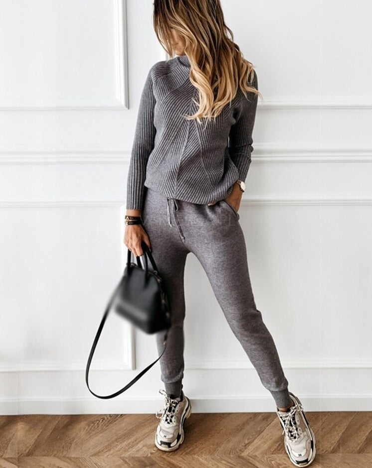 Lucille | Cable Knit Roll Neck Co-ord