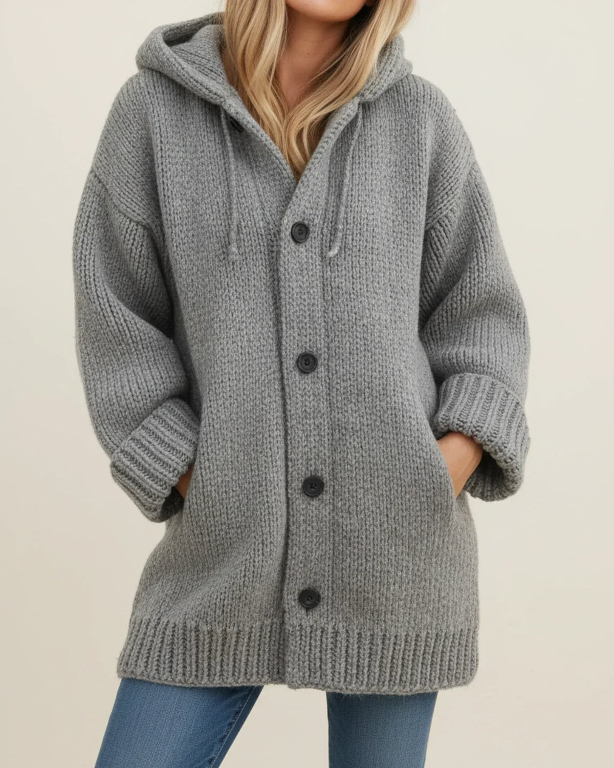 Muriel | Chunky Hooded Cardigan Coat