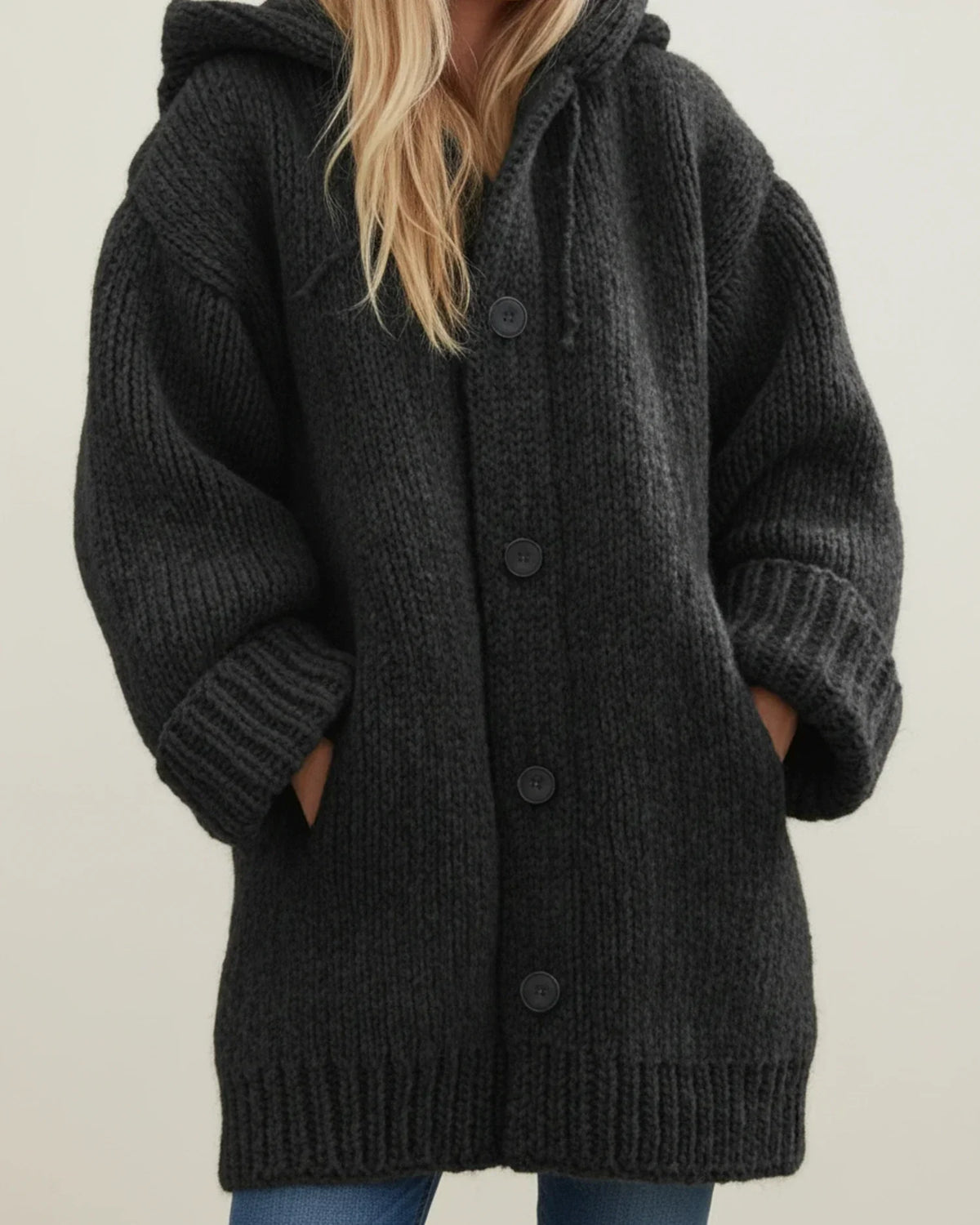 Muriel | Chunky Hooded Cardigan Coat