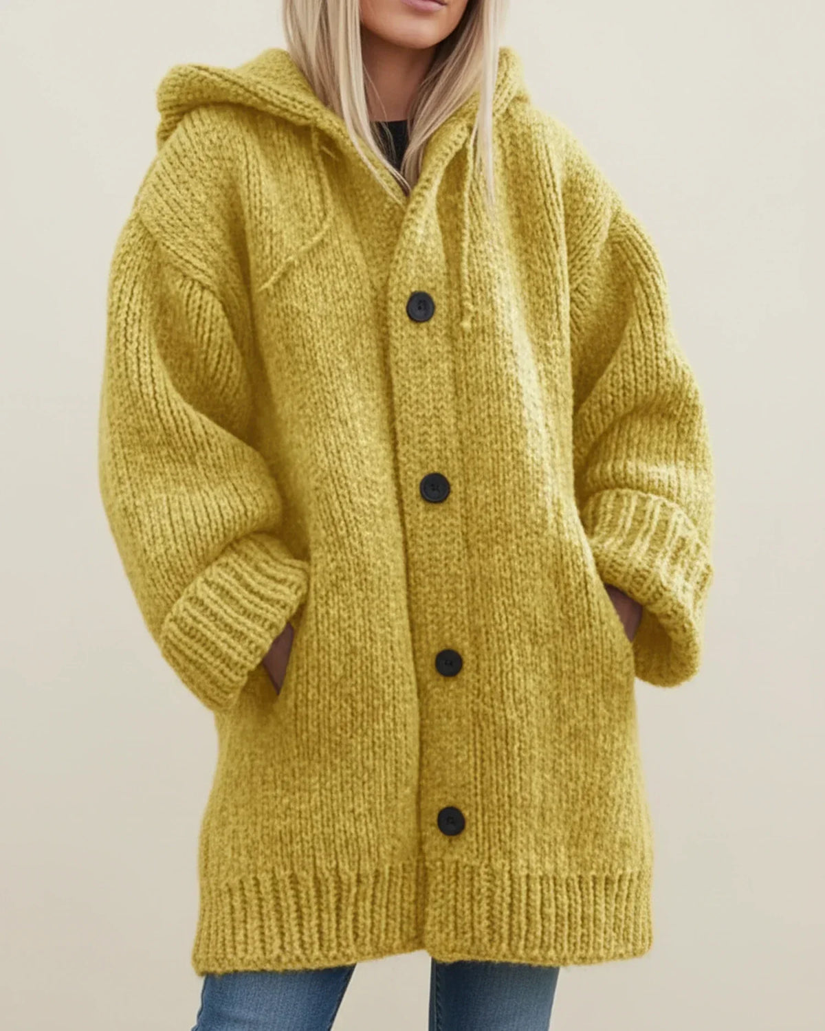 Muriel | Chunky Hooded Cardigan Coat