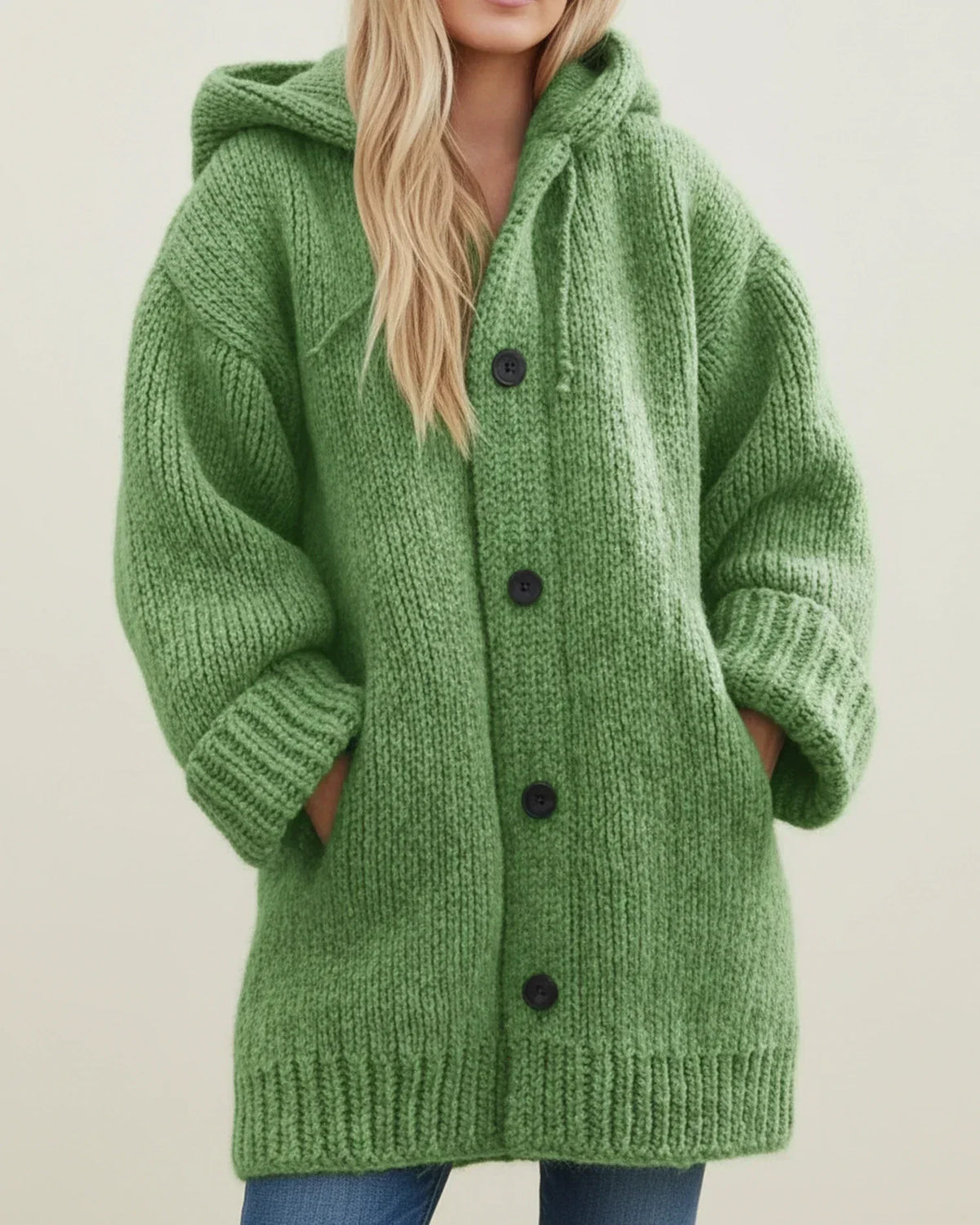 Muriel | Chunky Hooded Cardigan Coat