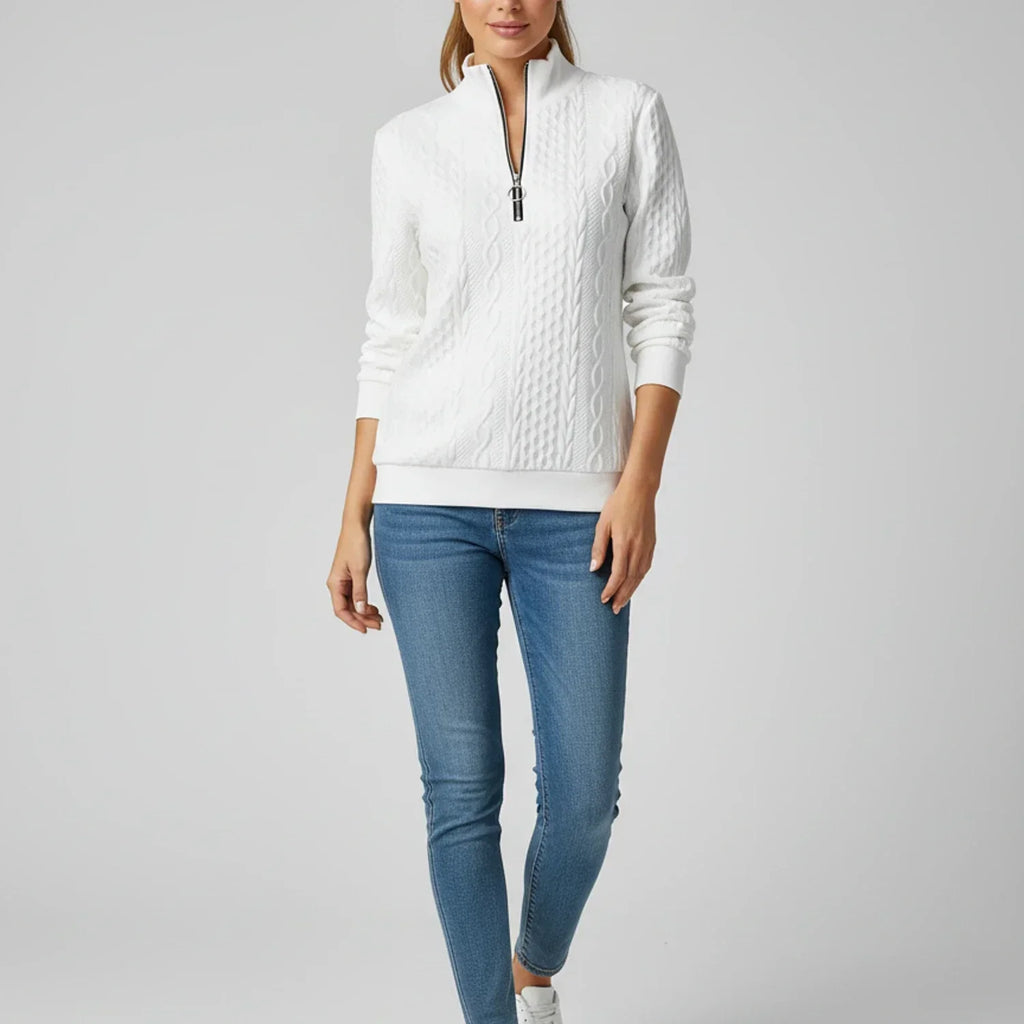 Maureen | Cable Knit Quarter-Zip Jumper