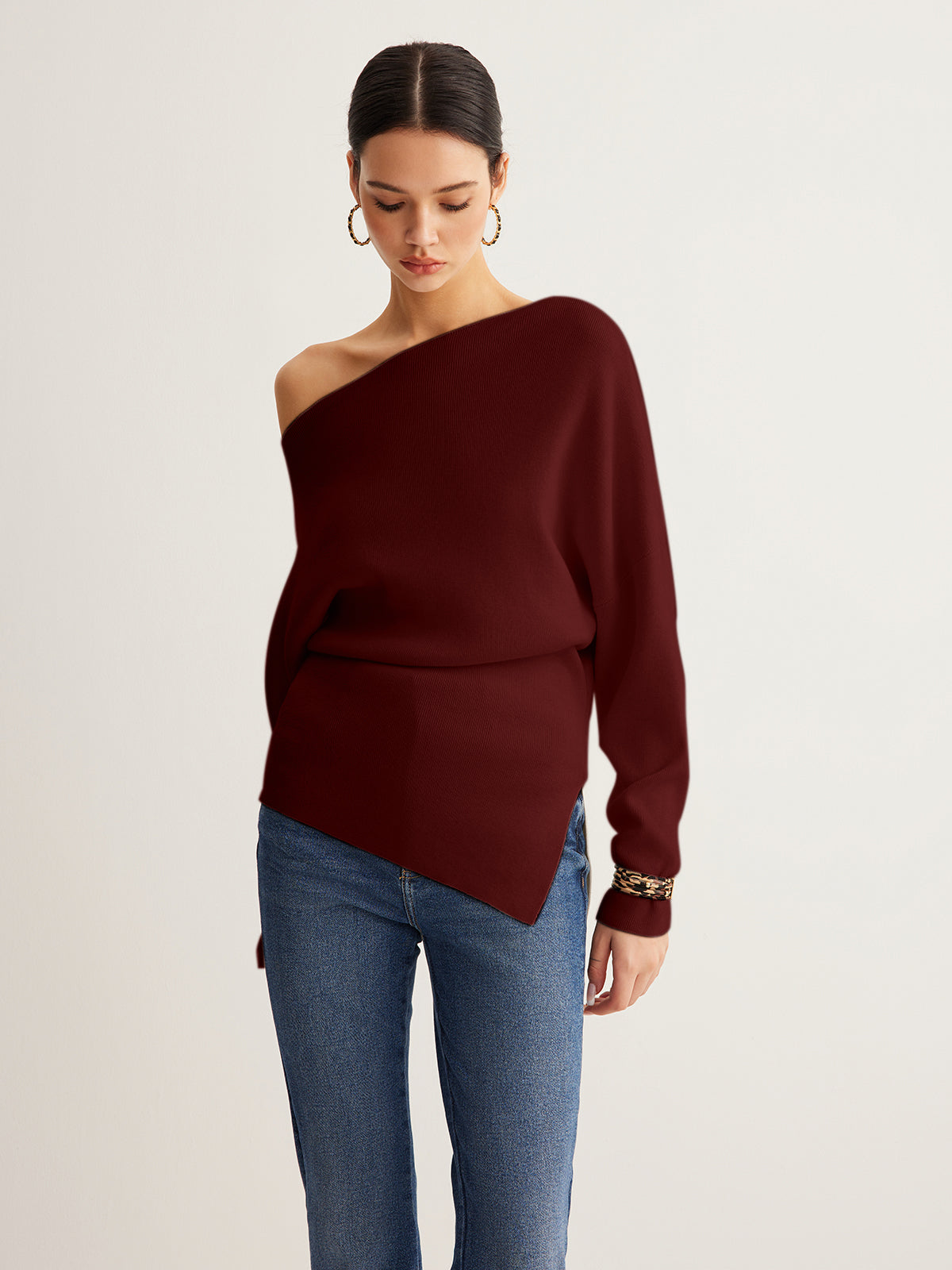 Selina | Merino Wool One-Shoulder Jumper