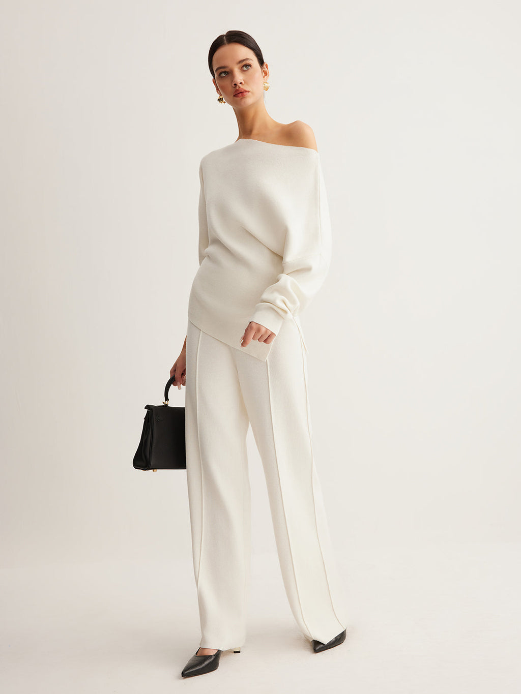 Selina | Merino Wool One-Shoulder Jumper