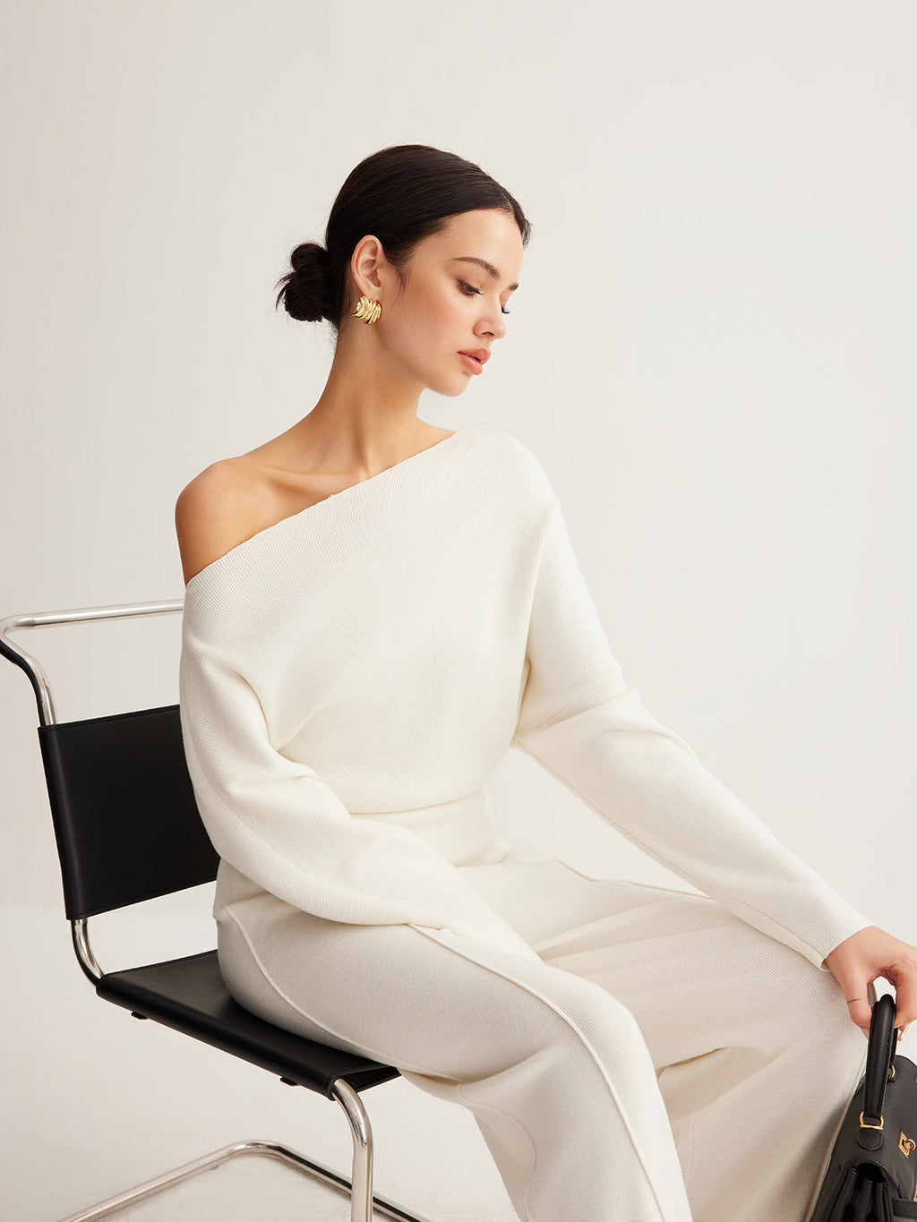 Selina | Merino Wool One-Shoulder Jumper