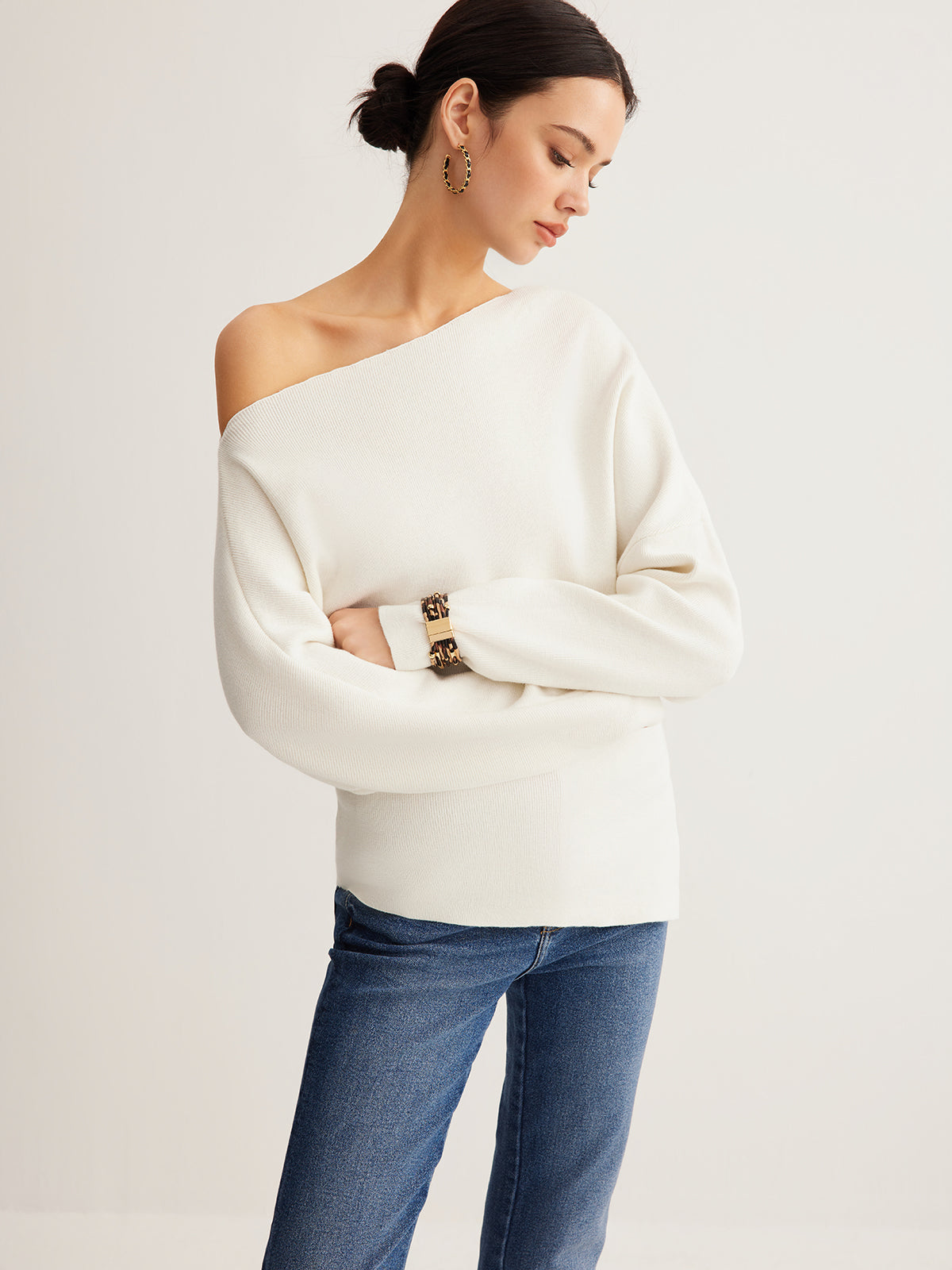 Selina | Merino Wool One-Shoulder Jumper