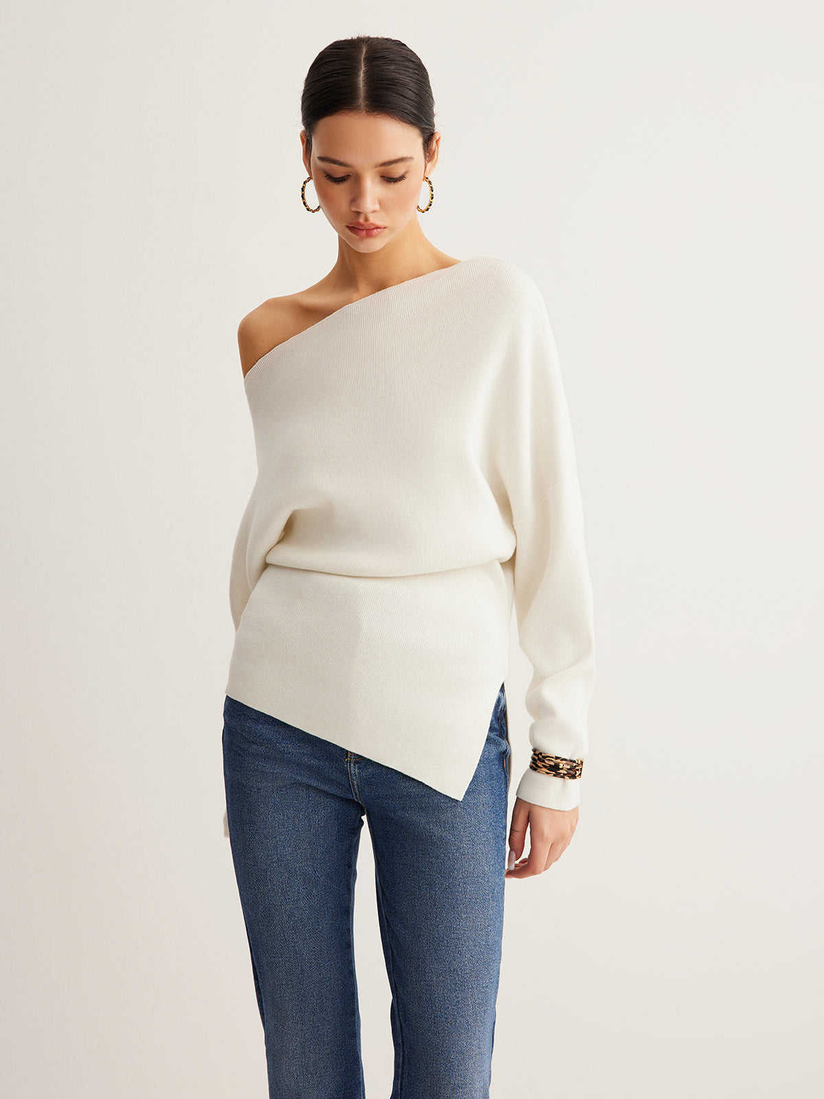 Selina | Merino Wool One-Shoulder Jumper